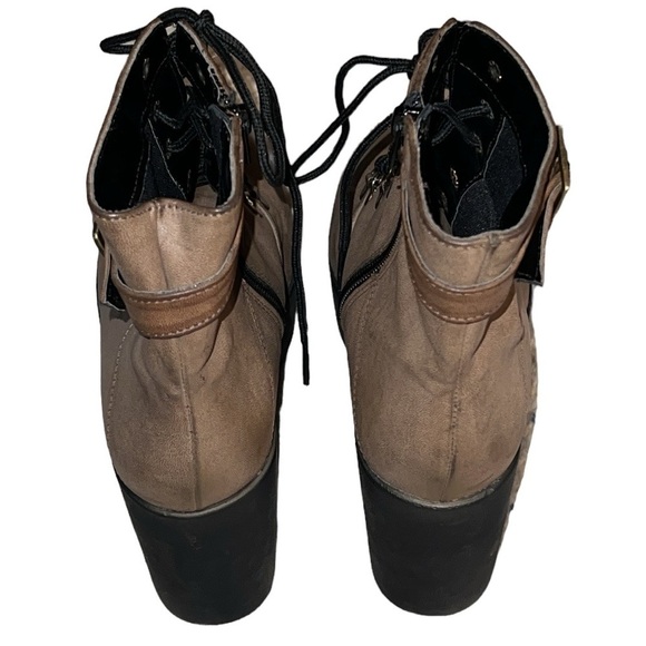 Santas & Saltos made in Brazil lace up heel combat hiking style boots sz 8 - Picture 4 of 7